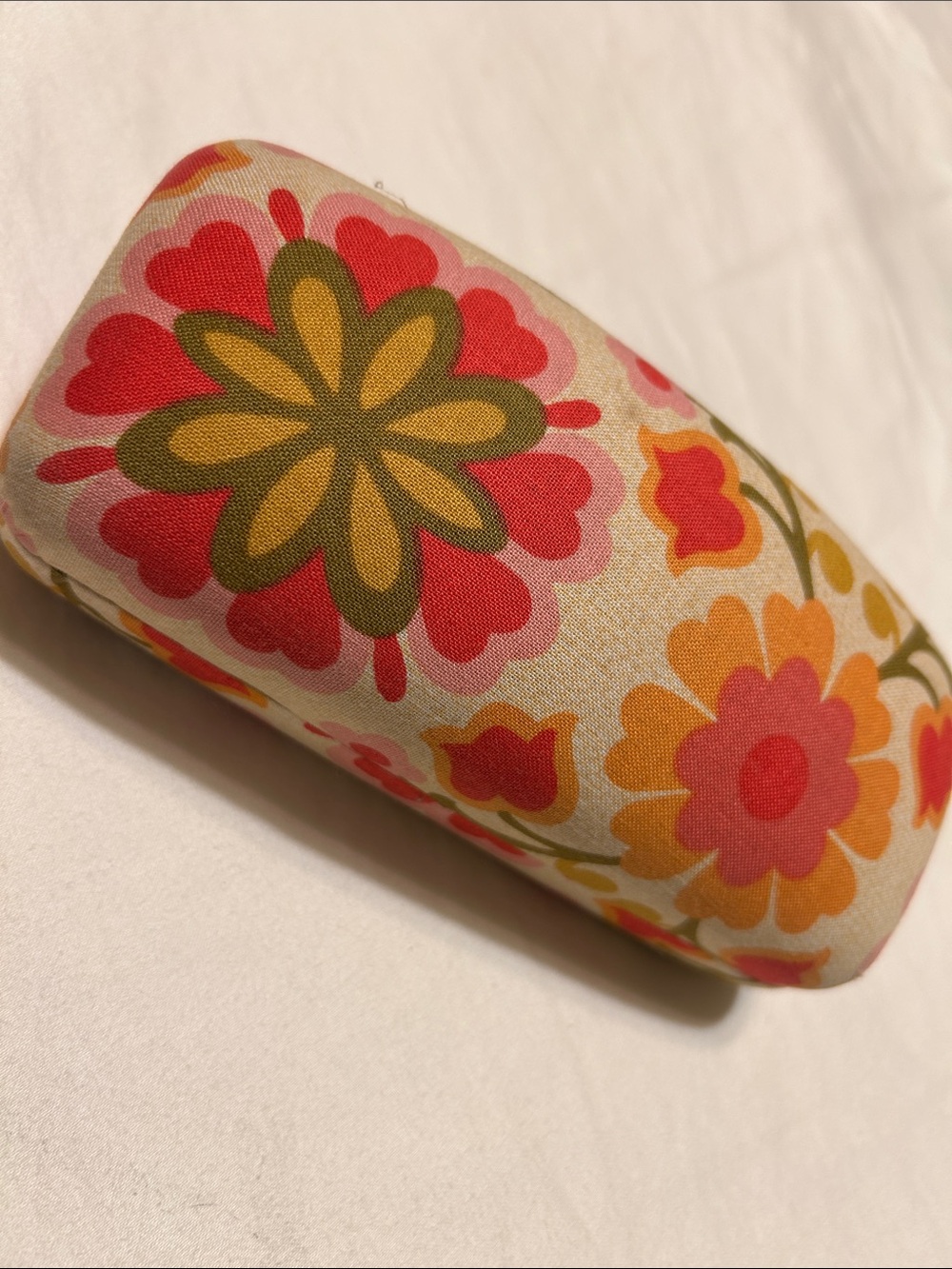 Vera Bradley Floral Hard Sunglasses Case in Pink, Orange, Green, Cream